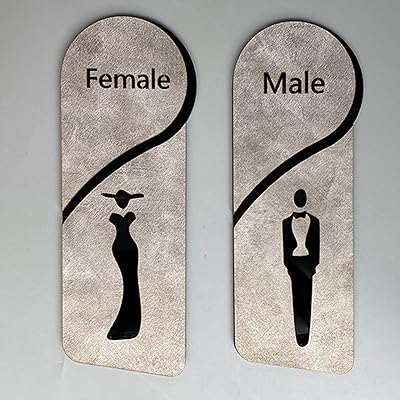 Toilet panels for men and women, bathroom door panels, raised acrylic icons for offices, companies and restaurants, 10 x 29 cm.. DIAYTAR NIGERIA: Where affordability meets variety, with thousands of products delivered in less than 8 days.