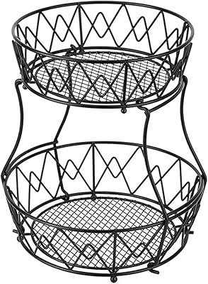 Zolula Fruit basket at two levels Metal fruit basket Picnic basket Kitchen vegetable Support Bread Organizer of domestic storage Bol Drain Drain.. Your everyday shopping companion, DIAYTAR NIGERIA offers unbeatable value with nationwide delivery.