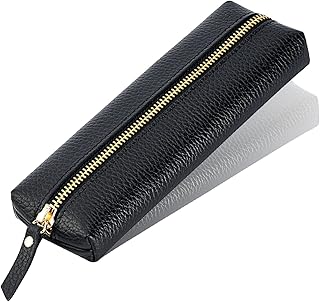 True leather pencil bag, portable pencil kit in cow's leather with zipper, simple flexible black pencil kit for adults, students, writer.. Experience the ease of modern shopping with DIAYTAR NIGERIA's comprehensive platform and quick delivery.