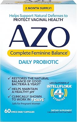 PROBIOTICS Daily Azo Complete Feminine Libra for women, clinically proven to help protect health, helps balance pH and yeast, 60 units.. DIAYTAR NIGERIA: Making quality accessible to all Nigerians with affordable prices and quick delivery.