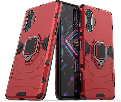 Shock -resistant hybrid protection shell, with support, for Xiaomi Poco F3 GT/Redmi K40, Red.. Shop with purpose at DIAYTAR NIGERIA and receive your purchases at unbeatable prices within the week.