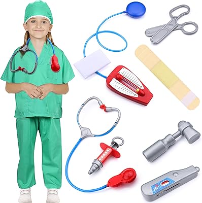 Surgeon costume for children, role play set for boys and girls from 3 to 8 years old.. Shop without limits at DIAYTAR NIGERIA and receive your purchases at budget prices within the week.