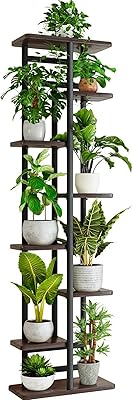 Large support for wooden plants, 8 layers, 9 shelves, shelf support for Yokomi multiple flower pots, planter display, storage support for balcony, garden, interior and outdoor corner (black).. DIAYTAR NIGERIA: The marketplace that brings affordable products to every Nigerian home in under 8 days.