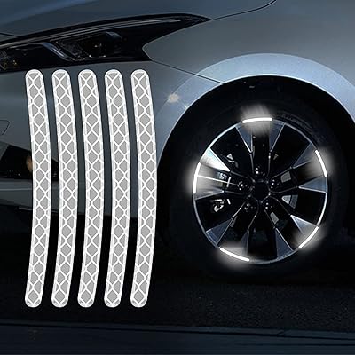 Primify 20 rooms reflective car stickers, wheel rim tread for motorcycle car bike carrier, night reflective, universal decorative band (white).. DIAYTAR NIGERIA: Making online shopping accessible to all Nigerians with our affordable platform.