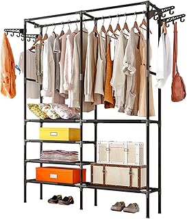 Carrying with robust 5-layer clothes, multifunctional wardrobe support with 12 hooks (black).. Experience hassle-free shopping with DIAYTAR NIGERIA's user-friendly platform and prompt delivery service.