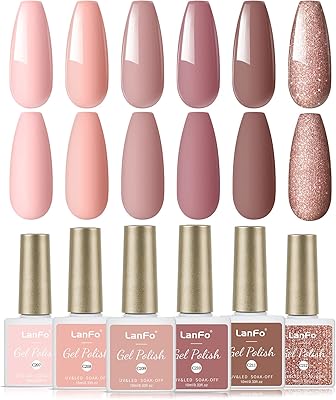 Lanvo nude gel nail polish set 6 bright brown colors for all.. With DIAYTAR Nigeria, shopping online is easy, affordable, and fast.