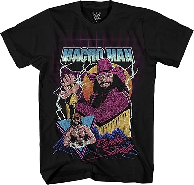 WWE Men's WWE T-shirt-Mako Mano Randy Savage superstar t-shirt-World Championship T-shirt.. Shop smart with DIAYTAR NIGERIA, offering a vast product range delivered to your doorstep within a week.
