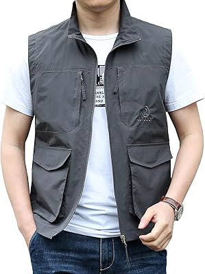 Travel vest for men with pockets, outdoor safari vest, summer cut-off cargo vest, light vest, volunteer vest, gray xl, s.. From big brands to everyday basics — DIAYTAR Nigeria has you covered.
