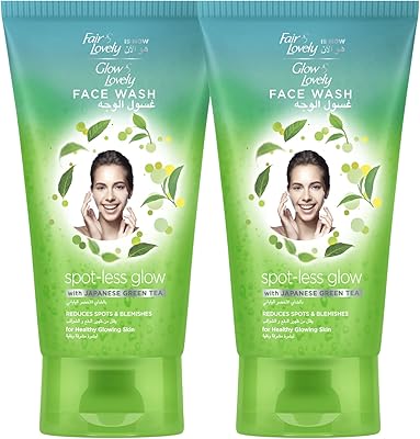 Glow & Lovely Fair & Lovely Japanese green tea face cleaner for an impeccable shine to reduce stains and imperfections, 150 ml (2) package (2).. Discover more ways to save — every day on DIAYTAR Nigeria.