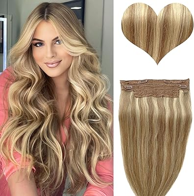 Halo hoal hair extensions Blond beige to medium strands.. DIAYTAR NIGERIA: Where value meets variety with reliable nationwide delivery in under 8 days.