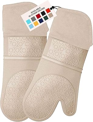 Professional cookbooks extra long silicone oven gloves with lining.. Love deals? DIAYTAR Nigeria has you covered with low prices and fast delivery.