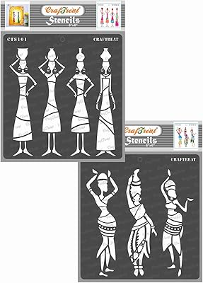 Tribal ceramics and tribal dancers (2 pieces) paint model.. DIAYTAR NIGERIA: Your partner in affordable online shopping with dependable delivery within 8 days.