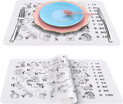 SZMD DLX Silicone Patterns for children, non -stick and non -slip dining table sets, heat resistant, easy to clean (lot of 2).. DIAYTAR NIGERIA: Making quality products accessible to all Nigerians at affordable prices.