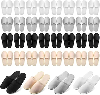36 pairs of non -slip disposable slippers, loose house slippers, closed -end spa channels for guests, house without shoes, hotels, bedroom, bridal slippers, mainly black, gray, white, beige, medium.. Discover shopping made effortless with DIAYTAR NIGERIA's comprehensive platform and quick shipping.