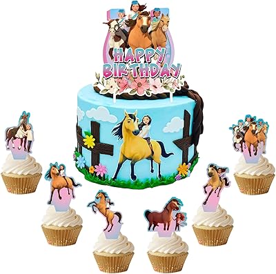 Ruh birthday party decorations, 25 pieces of birthday party supplies inspired by Spirit Riding without effort, birthday party supplies and children's cupcakes.. Your complete shopping solution, DIAYTAR NIGERIA offers extensive choice with competitive prices and delivery.