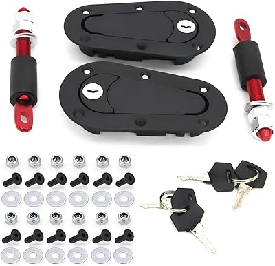 Loquet, hood and pin kit - Tiit - Locking Kit of black hood motor hood.. From kitchen tools to phones — DIAYTAR Nigeria ships it all in a week.