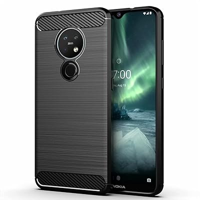 Nokia 7.2 shell in brushed carbon fiber, ultra -fine texture pattern, flexible TPU rubber, anti -drop - black.. Experience the convenience of boundless shopping with DIAYTAR NIGERIA's vast selection and quick delivery.