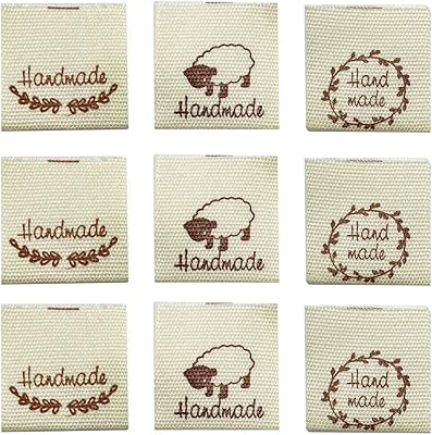 Wayball 150 Pieces Handmade clothes seam labels with sewing labels woven with love labels of hand embroidered (3 types).. DIAYTAR NIGERIA brings affordable shopping solutions to every corner of Nigeria in just 5-8 days.