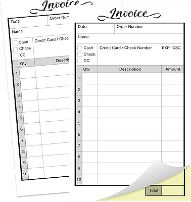 Table of order forms, invoice book for small businesses, professional receipts, 2 -room carbon paper, 50 games each, 3.4 x 5.5 inches (invoice).. Click, pay, receive — DIAYTAR Nigeria makes online shopping seamless.