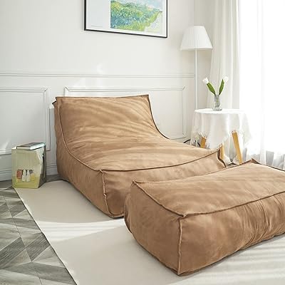 N&V Large floor sofa with high density foam padding, false Sweden coating, autonomous linen (brown color, with pouf).. DIAYTAR NIGERIA: Revolutionizing accessibility to quality products at budget-friendly prices across Nigeria.