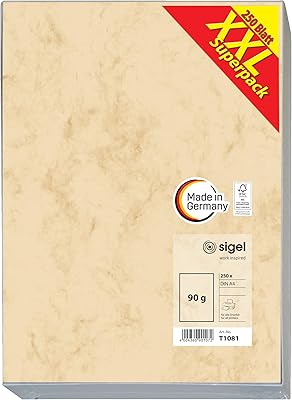 Siegel T1081 marbled letter paper, A4 format, 90 g/m2, beige, 250 sheets.. Discover a world of affordable shopping with DIAYTAR NIGERIA's vast marketplace delivered to you in days.