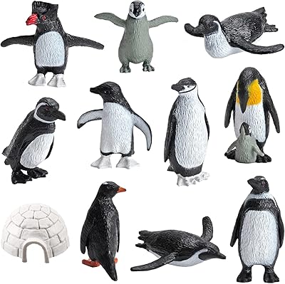 Pingouin plastic set of 11 pieces with igloo model for children, perfect for school projects and in class.. DIAYTAR NIGERIA: Bringing affordable shopping solutions with a diverse product catalog delivered nationwide.