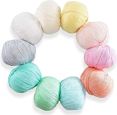 Collection of pure cotton threads perfect for hand knitting projects.. DIAYTAR NIGERIA: Your trusted partner for affordable online shopping with reliable delivery timeframes.
