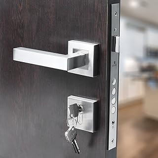 Set of luxury door lock handles Voltize pink-locks with mortise with brass body.. DIAYTAR NIGERIA brings retail convenience to your screen with affordable prices and dependable shipping.