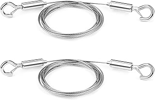 Suspension wire for adjustable table, set of 2 mirror frames 1.5 m x 1.5 mm, robust stainless steel metal cable for mirror suspension tools, lamp, display panel, basket, flower jar that can contain up to 20 kg.. No stress, no delays — DIAYTAR Nigeria is your trusted shopping partner.