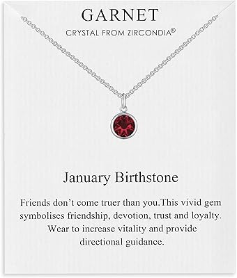 Birth stone necklace Philip Jones January (garnet) in Austrian crystals, crystal, Zirconia® crystal.. Shop smarter with DIAYTAR Nigeria — from household essentials to electronics, we have everything you need. Plus, our delivery is fast, secure, and arrives between 5 and 8 days.