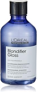 The Oreal Professional Blondver Gloss Shampoo of Serie Expert, protects and lightens colored and blond hair.. Great deals and fast delivery — the DIAYTAR Nigeria guarantee.