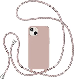 ZTOVRA protection case in flexible liquid silicone with adjustable strap and adjustable neck tower for iPhone 13, pink.. From daily needs to rare finds, DIAYTAR Nigeria brings it to your door.
