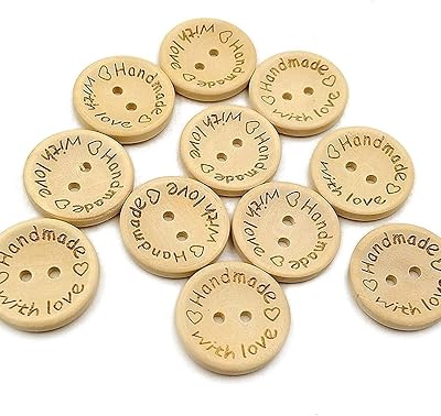Round wooden buttons handcrafted with your lovearth (100 pieces, 20 mm, natural).. DIAYTAR NIGERIA brings a world of products to your fingertips with affordable prices and quick delivery.