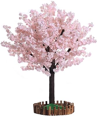 Artificial pink cherry floral tree, silk flower plants for interior and exterior, house, wedding, opening, shopping center, restaurant (7 feet/2.1 m high).. With DIAYTAR Nigeria, your wishlist becomes reality, fast.