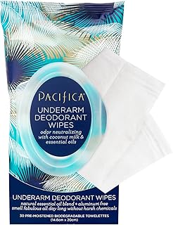 Deodorant wipes for Pacifica Beauty armpits, coconut milk and essential oils, 30 units.. Great products, lower prices, fast delivery — DIAYTAR Nigeria has it all.