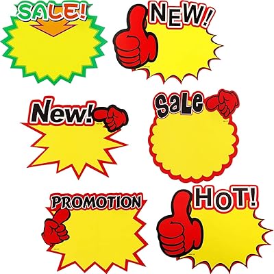 Starburst signaling cards, paper panels for sale with price and explosion panels, matching display cards for retail store, 60 pieces (8.27 x 5.9 inch).. DIAYTAR NIGERIA: Nigeria's answer to affordable online shopping with reliable 5-8 day delivery guarantee.