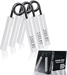 Training set with metal handle for finger, forearm and hand exercises, reinforcement coach of the non -slip handle - 100 lb - 200 lb, pack of 3.. DIAYTAR Nigeria offers great deals, a huge product variety, and delivery in under a week.