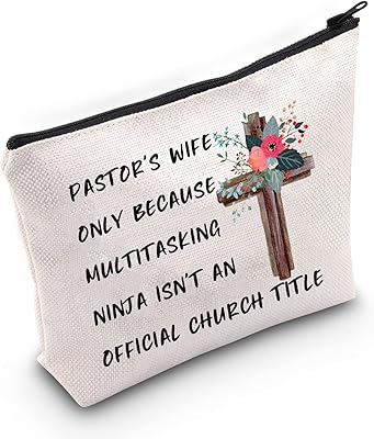 MNIGIU Gift of appreciation of the wife of the cosmetics bag for the woman's woman's woman travel kit for women of the makeup minister, title bag for the wife of the pastor.. DIAYTAR NIGERIA: Your trusted marketplace that combines variety, affordability and reliable shipping.