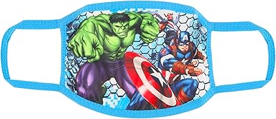 Masks in fabric concept One Marvel Avengers Hulk and Captain America, under official license, washable, children, multicolored, 1 piece (pack of 1).. DIAYTAR NIGERIA: Your affordable gateway to thousands of products delivered promptly nationwide.