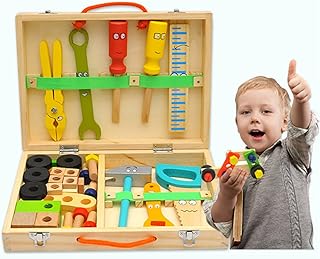 AM Anna set of wooden tools for children, set of all-small tools of 36-piece with tools of first tools, Stem toys Stem toys Montessori for boy of 2, 3 and 4 years old, construction kit of simulation game tools, gift (set of all-little 36-rooms).. DIAYTAR NIGERIA makes online shopping accessible to all with budget-friendly prices and reliable delivery.