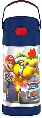 Thermos Funtainer bottle, stainless steel, isolated under vacuum, 12 ounces, super mario brothers design.. Experience shopping freedom with DIAYTAR NIGERIA's vast selection and 5-8 day nationwide delivery service.