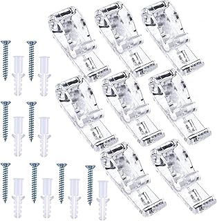 Transparent P -shaped curtain clips, safety clips for plastic curtains, safety clips for blind rope for vertical, Romans and balls with 8 -room screws.. DIAYTAR NIGERIA makes online shopping accessible to all with budget-friendly prices and reliable delivery.