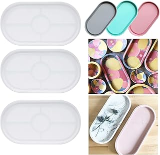 Package of 3 ashtrays, oval molding mold in epoxy resin, handmade jewelry tray molds for jewelry storage, home office decoration (3).. Shop confidently with DIAYTAR NIGERIA, offering affordable prices and reliable delivery within a week.