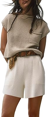 Two -piece sweater set for women, knitted sweater, lounge short lounge, tracksuit.. DIAYTAR NIGERIA connects you with thousands of products at competitive prices, delivered within a week.