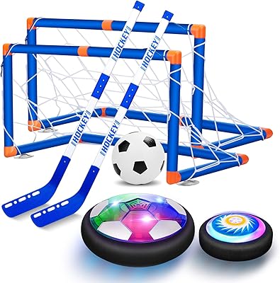 SILLBIRD HOVER HOCKEY SOCCER 2 in 1, set of toys for boys, rechargeable football game indoors and outdoors with 3 goals and LEDs, hockey and football gifts with air power for 3 to 12 boys and girls ..... Discover the joy of online shopping with DIAYTAR NIGERIA's budget-friendly prices and reliable shipping.