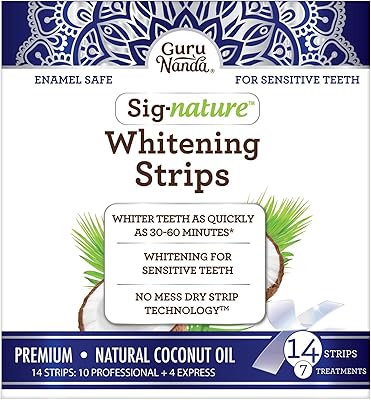 Whitening bands Gurunanda Express for whiter teeth, based on natural coconut oil for sensitive teeth, without danger for enamel (14 strips), transparent, 1 unit.. Nigeria's most loved e-commerce platform delivers affordable shopping solutions to your doorstep.