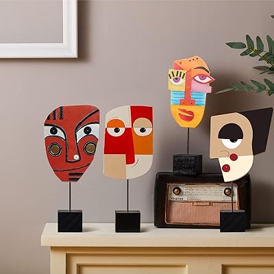 4 pieces modern abstract abstract sculpture abstract face abstract figures handcrafted ornaments for the.. DIAYTAR NIGERIA: Putting quality products within reach of every Nigerian through our affordable marketplace.