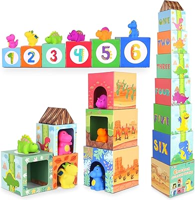 Dinorun-Blocs of sorting toys and dinosaurs stacking for toddlers, for 1 to 3 children, preschool learning, figures, alphabet, animals, nest boxes, Montessori toys for babies boys and girls of 1, 2 and 3 years.. Shop smart, shop DIAYTAR - Nigeria's most affordable e-commerce platform with nationwide delivery.