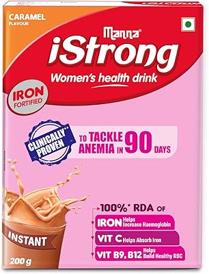 Manna istrong 200g mixture of healthy drinking for women enriched with iron (caramel) | Iron supplement | Iron Lock formula with Vit C, B9, B12 | Improves hemoglobin | fight anemia | Natural multigrains energy drink.. Shop across categories at DIAYTAR NIGERIA with the confidence of prompt and budget-friendly delivery.