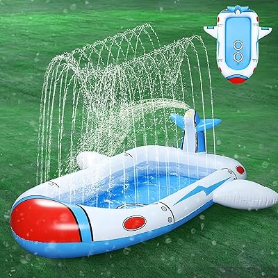Pool for toddlers, anti-blunder cushion for children's spacecraft from 4 to 8 years old, 3 in 1 inflatable pool of 70 inches for children, children's outdoor pool (flying aircraft).. DIAYTAR NIGERIA: Where thousands of products meet affordable prices and reliable 5-8 day delivery.